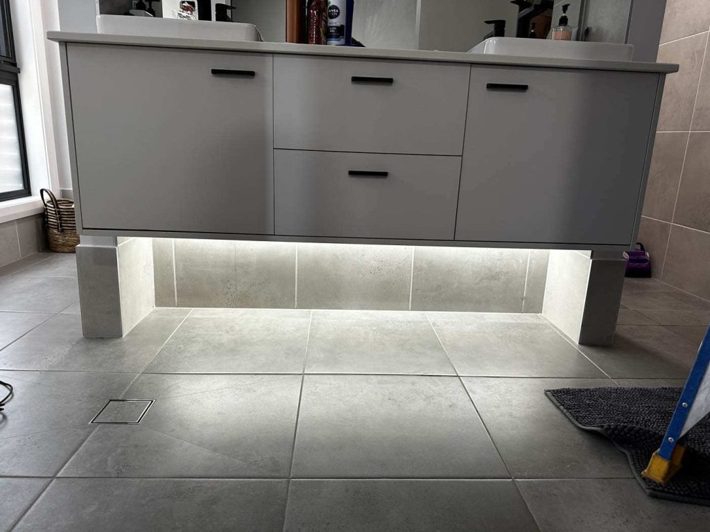 Bathroom Vanity with Expert Electrical Lighting Installation in NSW