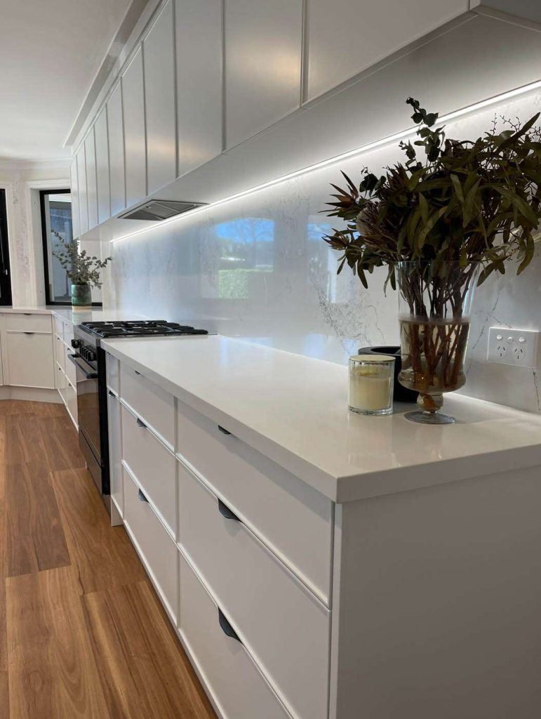 Minimalist Kitchen with Safe Electrical Setup and Appliances in NSW